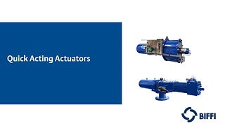 Biffi Quick Acting Actuators